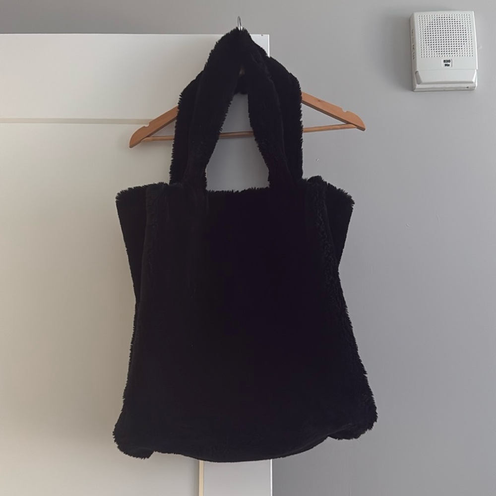 Brand New Black Sheepskin Tote